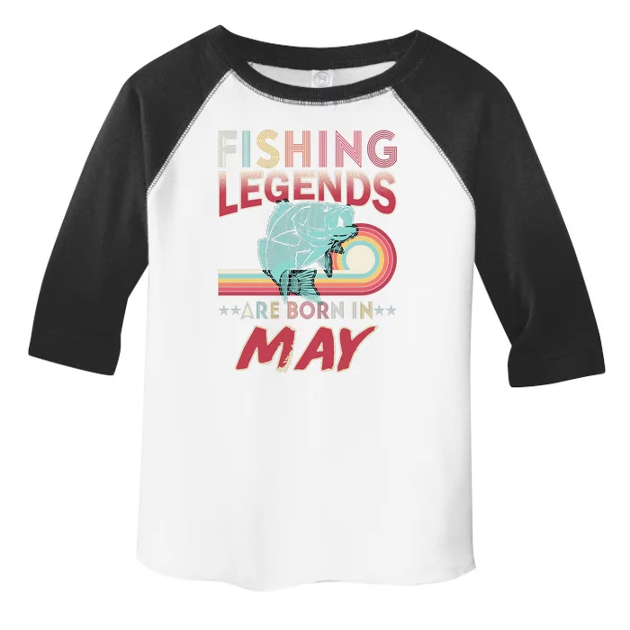 Fishing Legends Are Born In May Toddler Fine Jersey T-Shirt