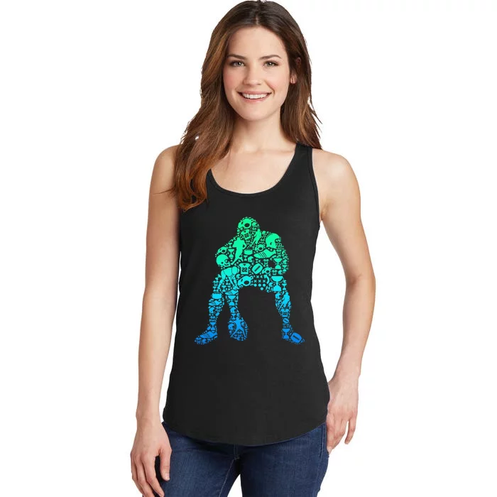 Football Lineman American Football Ladies Essential Tank