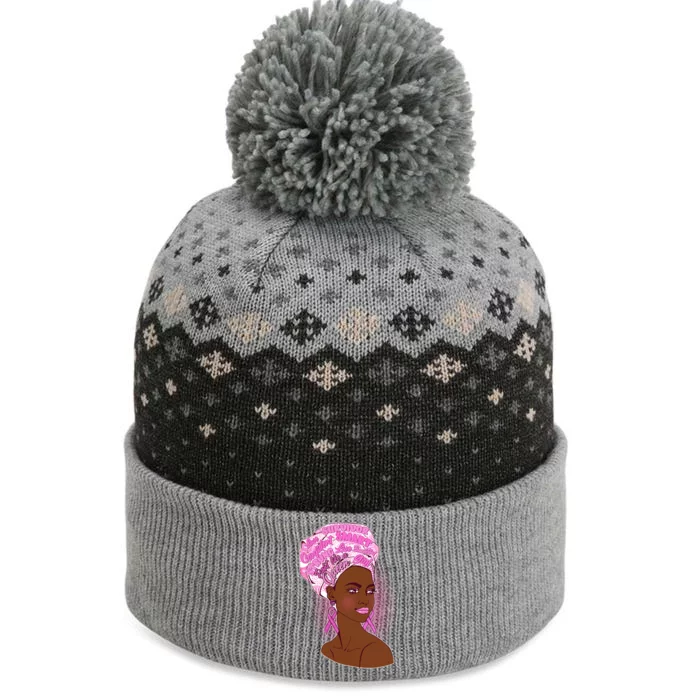 Fight Like A Queen Breast Cancer Awareness The Baniff Cuffed Pom Beanie