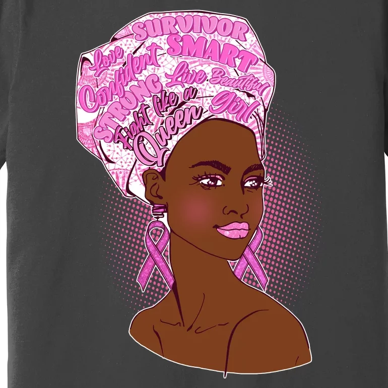 Fight Like A Queen Breast Cancer Awareness Premium T-Shirt