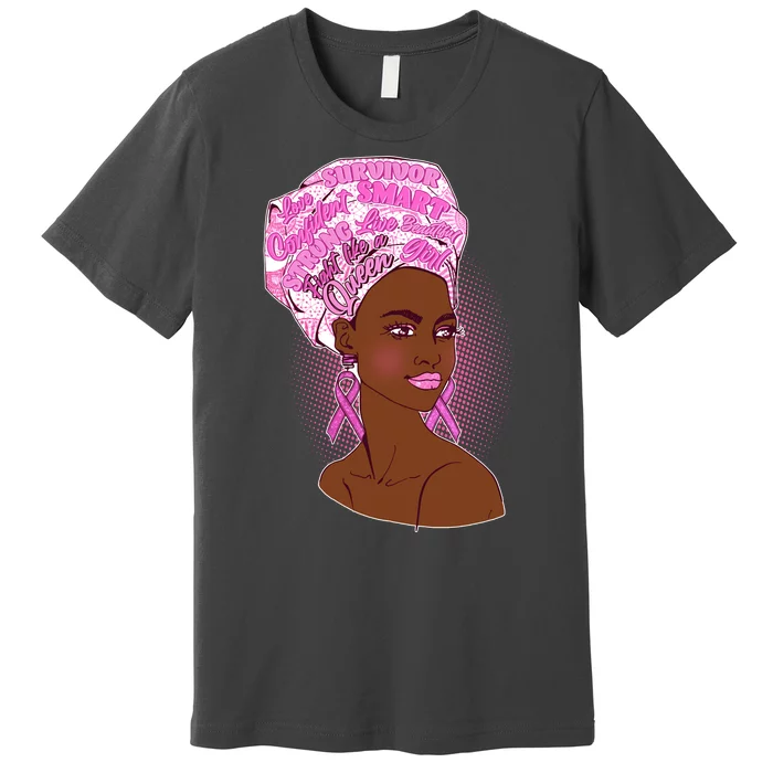 Fight Like A Queen Breast Cancer Awareness Premium T-Shirt