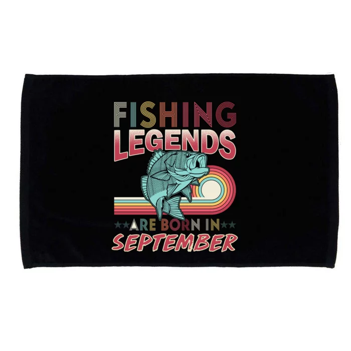 Fishing Legends Are Born In September Microfiber Hand Towel