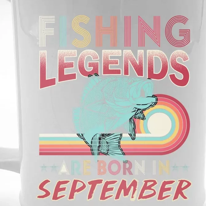 Fishing Legends Are Born In September Front & Back Beer Stein