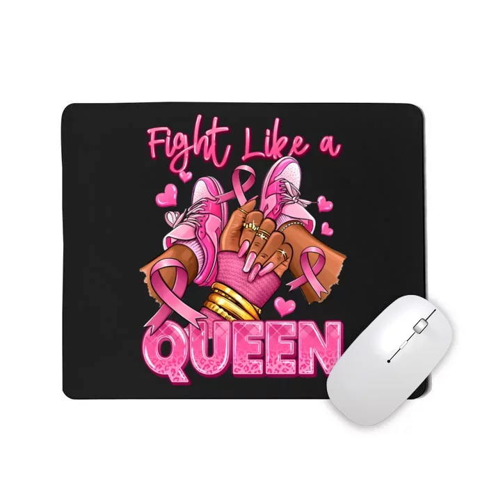 Fight Like A Queen Breast Cancer Support Awareness Mousepad