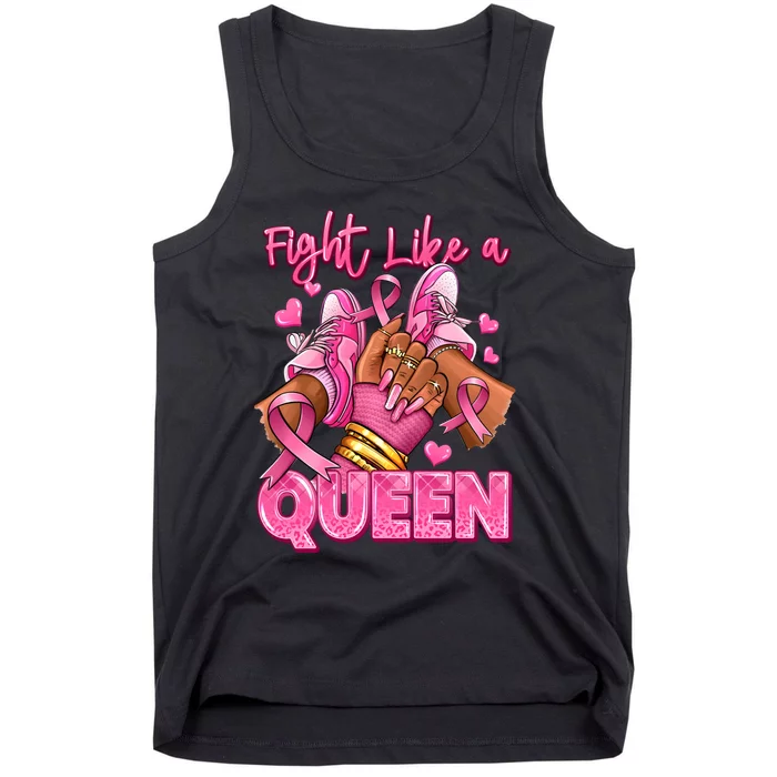 Fight Like A Queen Breast Cancer Support Awareness Tank Top