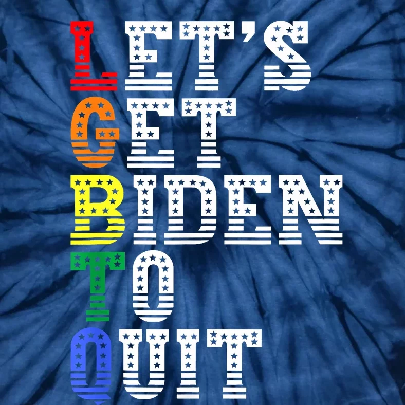 Funny LGBTQ Anti Biden Lets Get Biden To Quite Tie-Dye T-Shirt