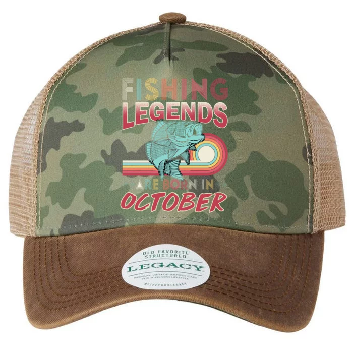 Fishing Legends Are Born In October Legacy Tie Dye Trucker Hat