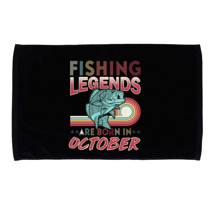 Fishing Legends Are Born In October Microfiber Hand Towel