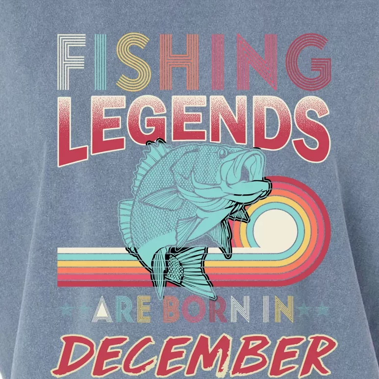 Fishing Legends Are Born In December Garment-Dyed Women's Muscle Tee