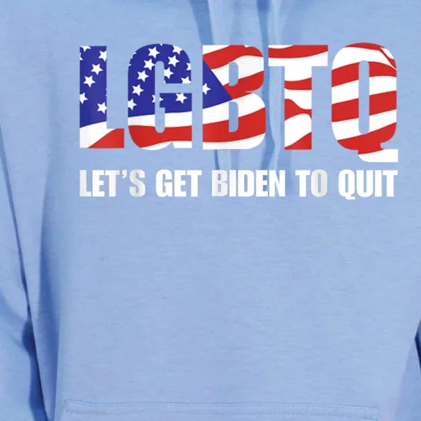 Funny Lgbtq Anti Biden LetS Get Biden To Quite Cool Gift Unisex Surf Hoodie