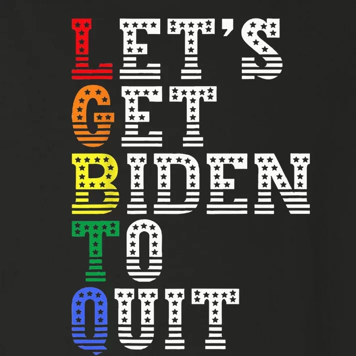 Funny LGBTQ Anti Biden Let's Get Biden To Quite Toddler Long Sleeve Shirt