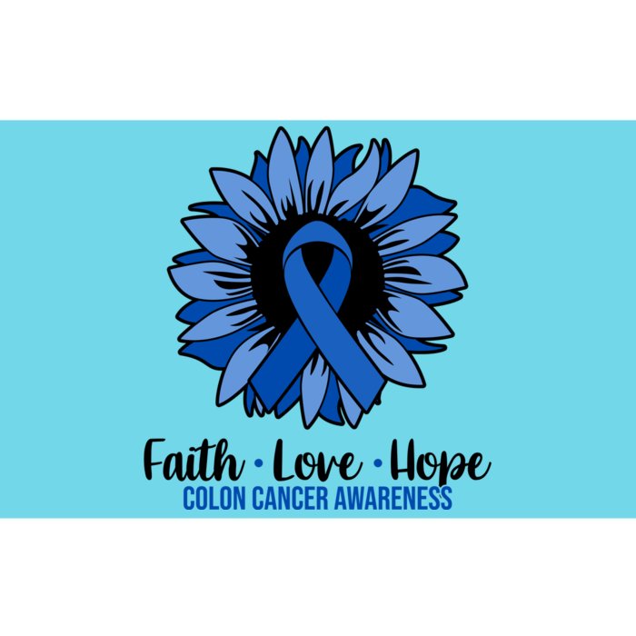 Faith Love And Hope Colon Cancer Awareness Sunflower Bumper Sticker