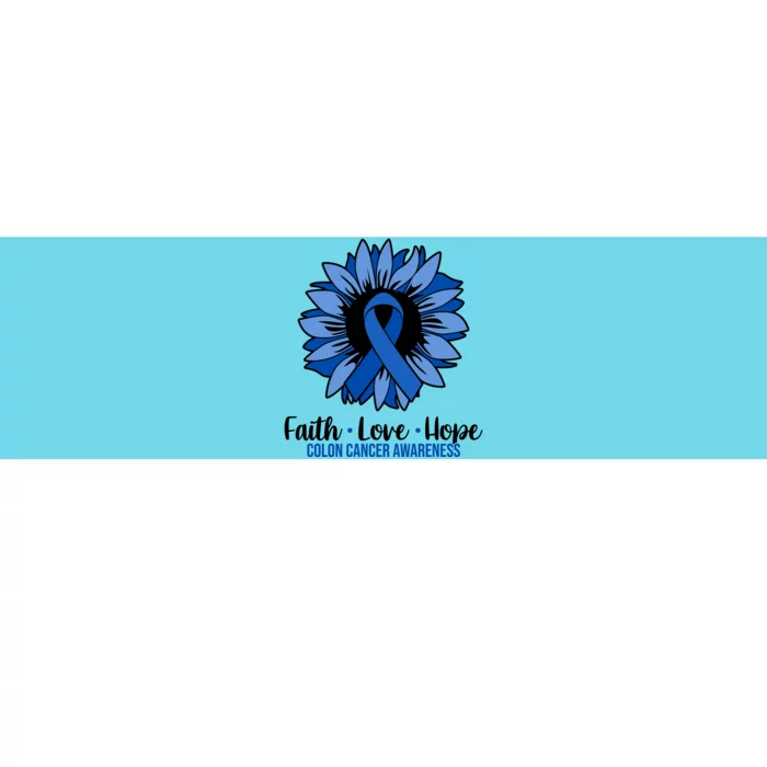 Faith Love And Hope Colon Cancer Awareness Sunflower Bumper Sticker