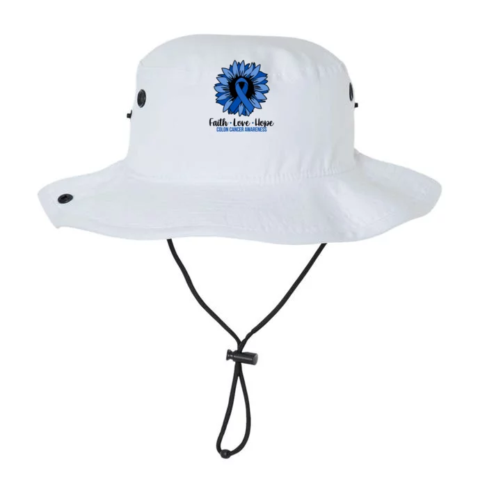 Faith Love And Hope Colon Cancer Awareness Sunflower Legacy Cool Fit Booney Bucket Hat