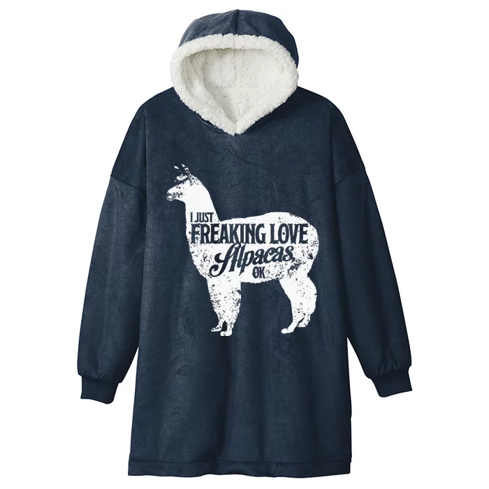 Freaking Love Alpacas Llama Hooded Wearable Blanket