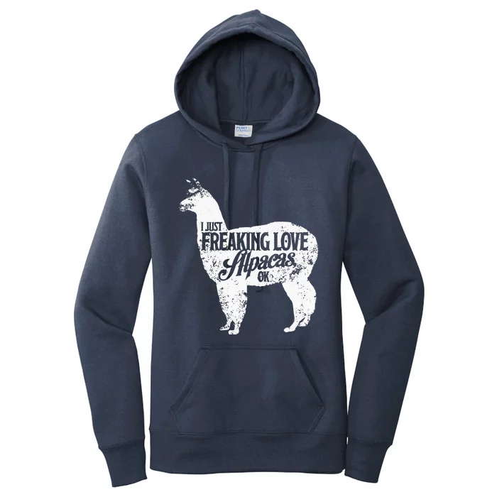 Freaking Love Alpacas Llama Women's Pullover Hoodie