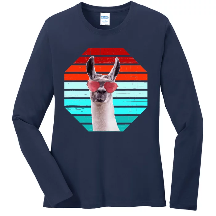 Funny Llama Alpacas Cute Animal Gifts Ladies Long Sleeve Shirt