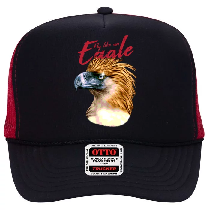 Fly Like An Eagle High Crown Mesh Trucker Hat