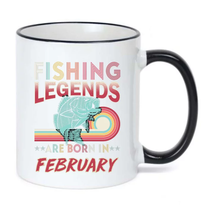 Fishing Legends Are Born In February Black Color Changing Mug