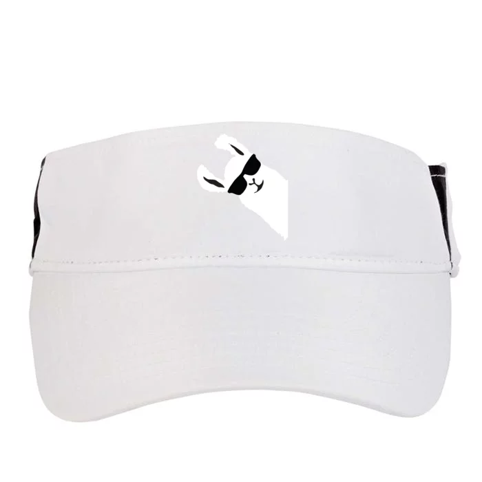 Funny Llama Alpaca With Sunglasses Adult Drive Performance Visor