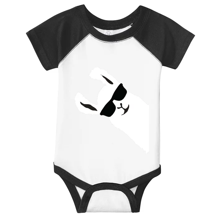 Funny Llama Alpaca With Sunglasses Infant Baby Jersey Bodysuit