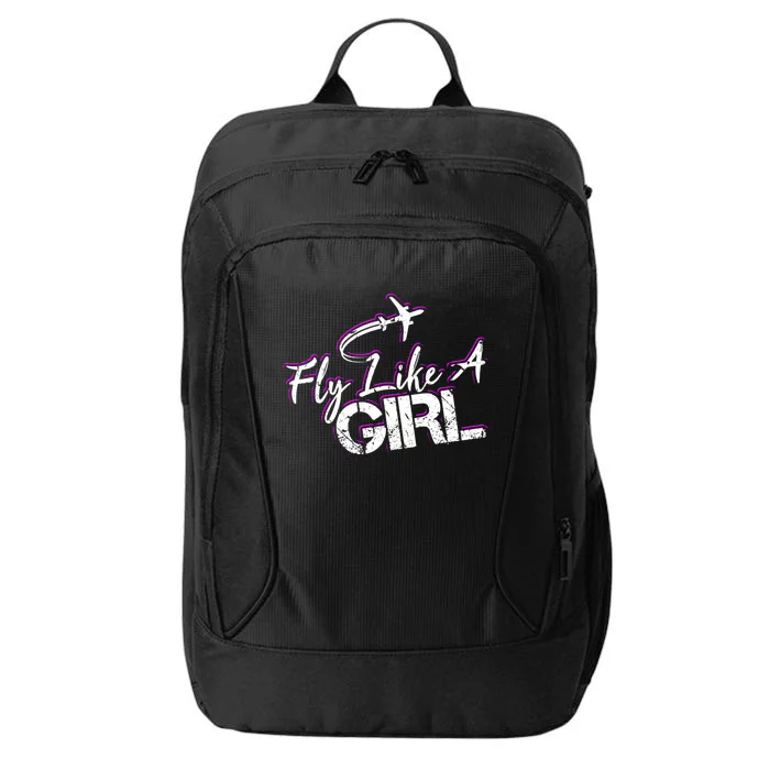 Fly Like A Female Pilot Flying Meaningful Gift City Backpack