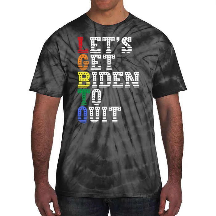 Funny LGBTQ Anti Biden Lets Get Biden To Quite Tie-Dye T-Shirt