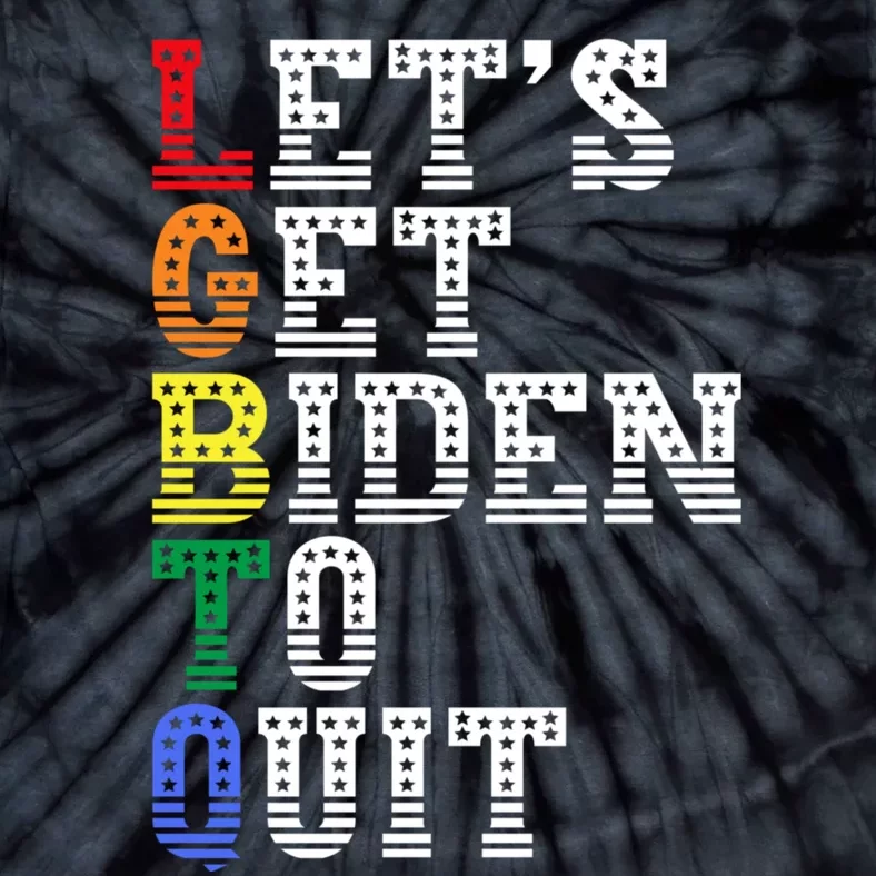 Funny LGBTQ Anti Biden Lets Get Biden To Quite Tie-Dye T-Shirt