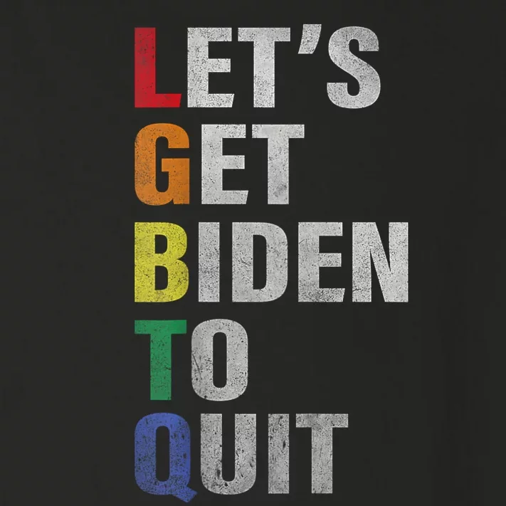 Funny LGBTQ Anti Biden Lets Get Biden To Quite Toddler Long Sleeve Shirt