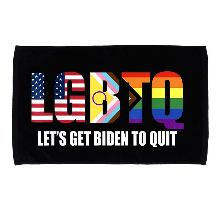 Funny LGBTQ Anti Biden Lets Get Biden To Quite Microfiber Hand Towel