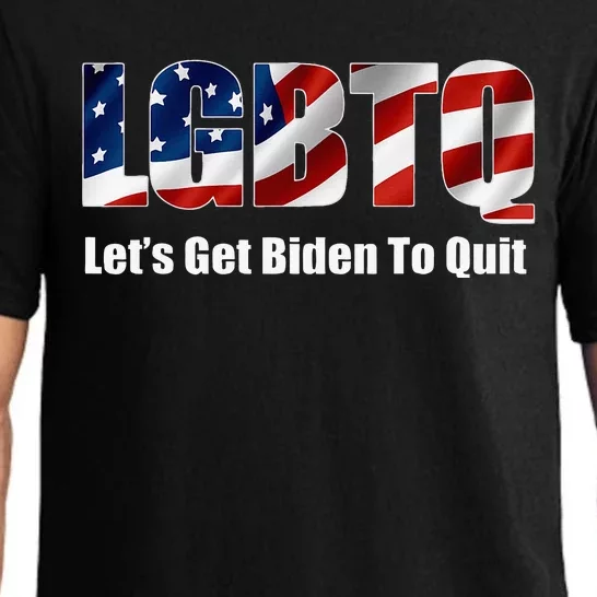 Funny Lgbtq Anti Biden LetS Get Biden To Quite Pajama Set