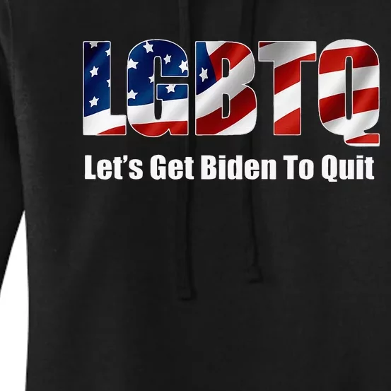 Funny Lgbtq Anti Biden LetS Get Biden To Quite Women's Pullover Hoodie