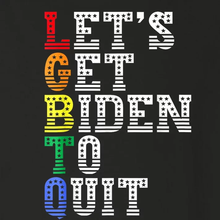 Funny LGBTQ Anti Biden Lets Get Biden To Quite Toddler Long Sleeve Shirt