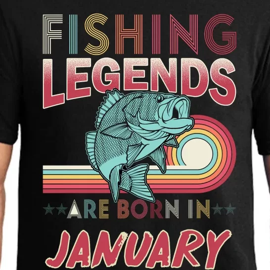 Fishing Legends Are Born In January Pajama Set