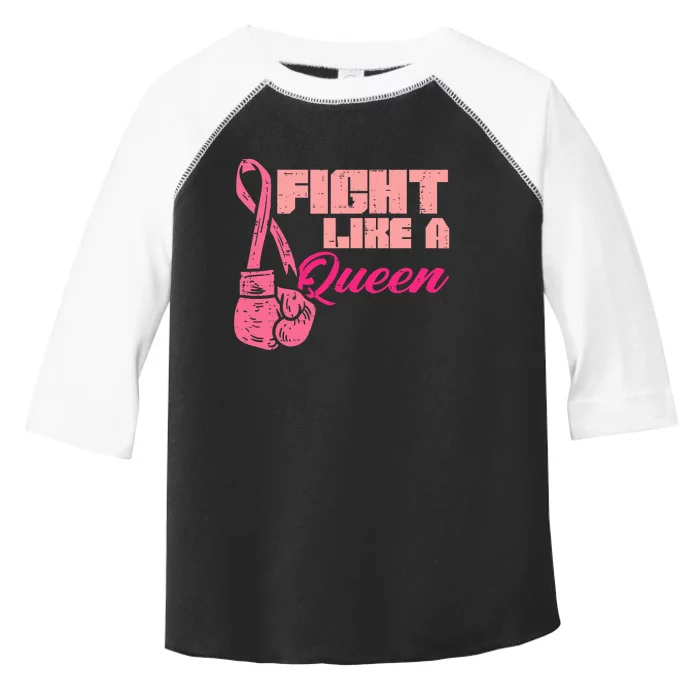 Fight Like A Queen Fighting Breast Cancer Awareness Toddler Fine Jersey T-Shirt