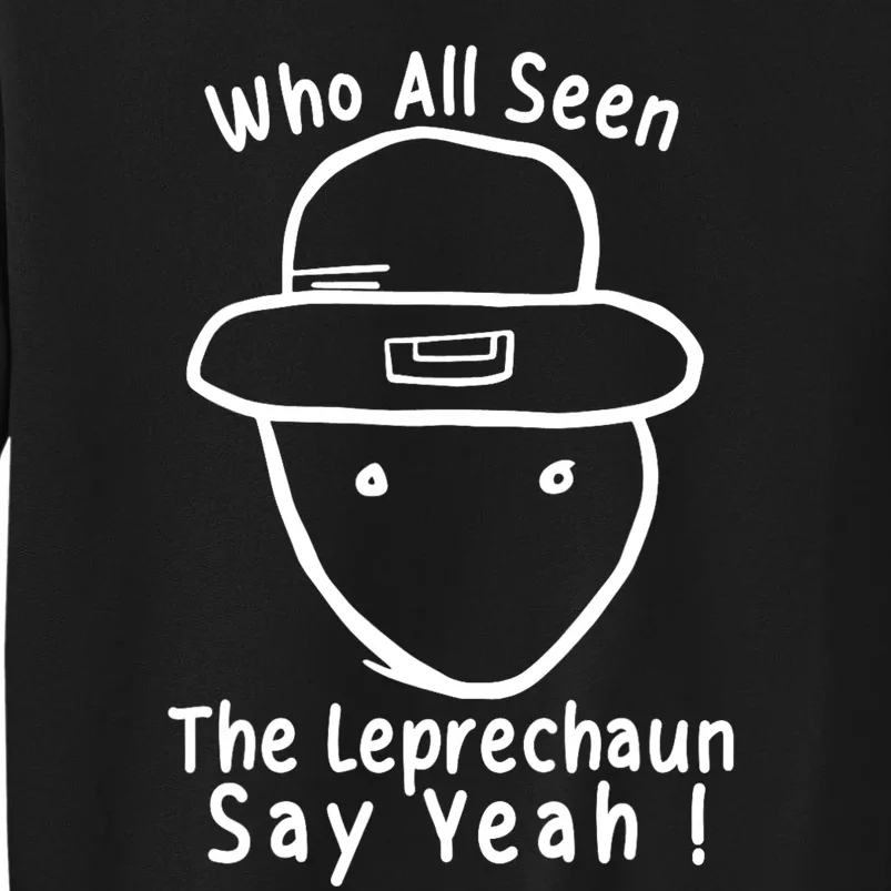 Funny Leprechaun Amateur Sketch Meme St Patricks Day 2024 Tall Sweatshirt