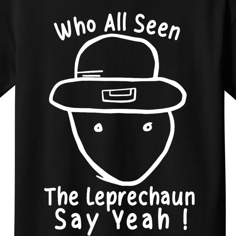 Funny Leprechaun Amateur Sketch Meme St Patricks Day 2024 Kids T-Shirt