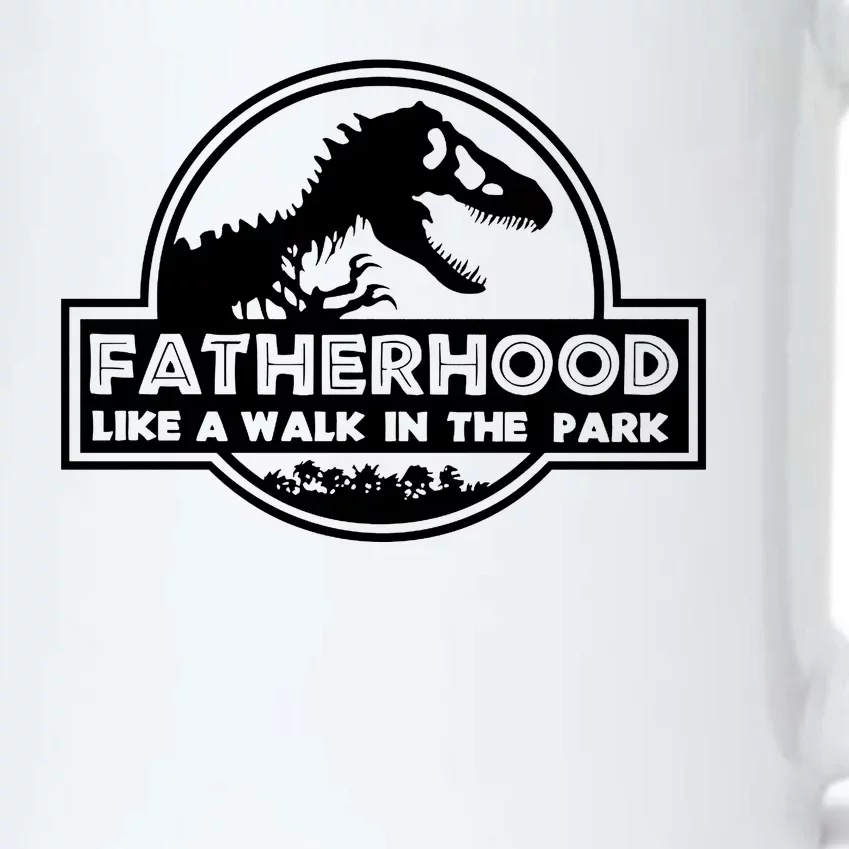 Fatherhood Like A Walk In The Park Dad Dinosaur Black Color Changing Mug