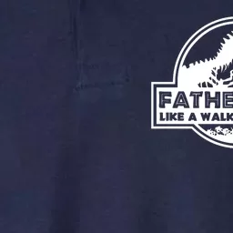 Fatherhood Like A Walk In The Park Dad Dinosaur Softstyle Adult Sport Polo