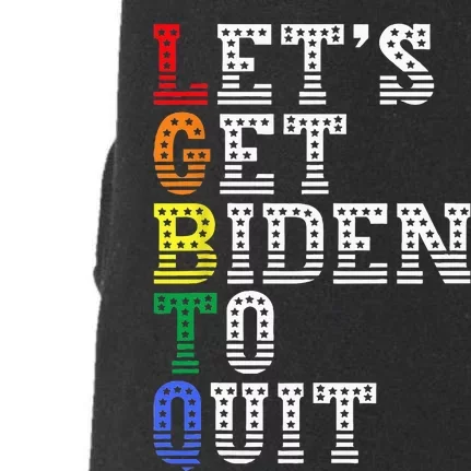 Funny LGBTQ Anti Biden Lets Get Biden To Quite Doggie 3-End Fleece Hoodie