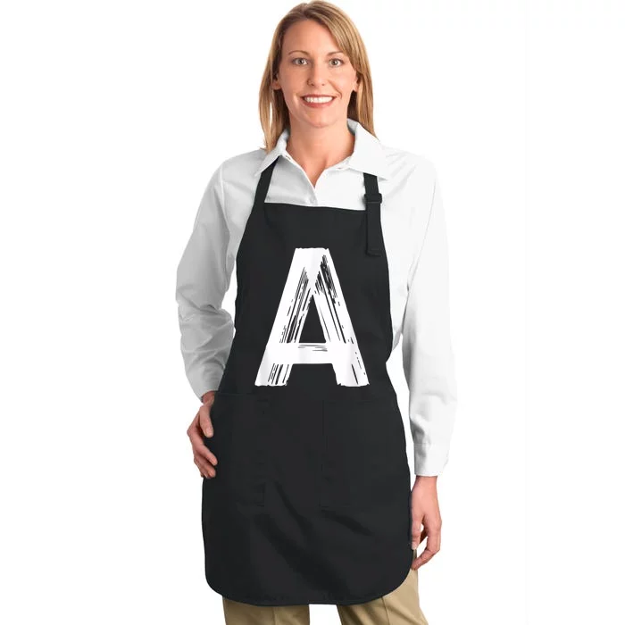 Funny Letter A Halloween Team Groups Costume Matching Full-Length Apron With Pocket