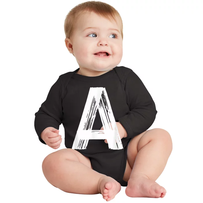 Funny Letter A Halloween Team Groups Costume Matching Baby Long Sleeve Bodysuit