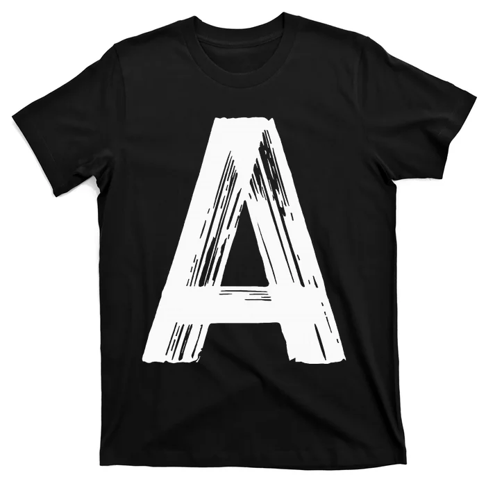 Funny Letter A Halloween Team Groups Costume Matching T-Shirt