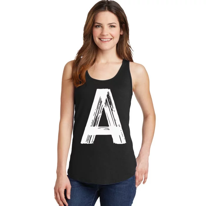 Funny Letter A Halloween Team Groups Costume Matching Ladies Essential Tank