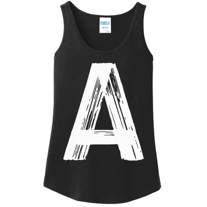 Funny Letter A Halloween Team Groups Costume Matching Ladies Essential Tank