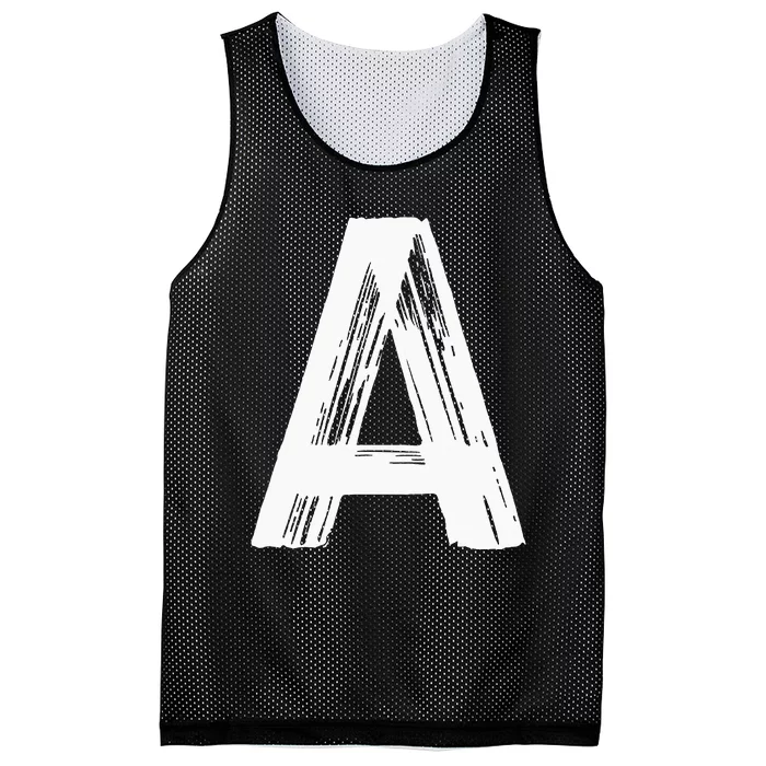 Funny Letter A Halloween Team Groups Costume Matching Mesh Reversible Basketball Jersey Tank