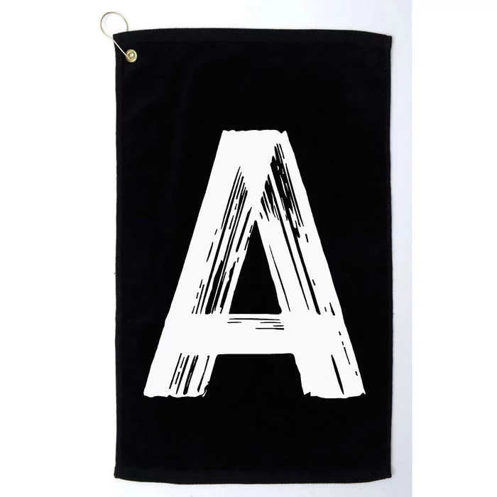 Funny Letter A Halloween Team Groups Costume Matching Platinum Collection Golf Towel