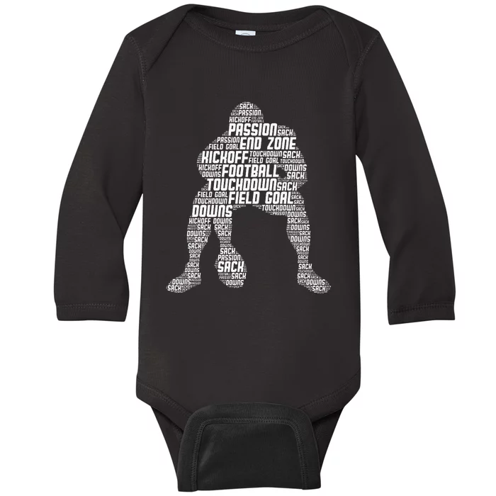 Football Lineman American Football Baby Long Sleeve Bodysuit