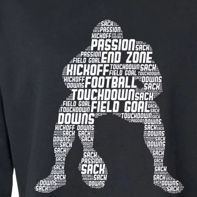 Football Lineman American Football Cropped Pullover Crew