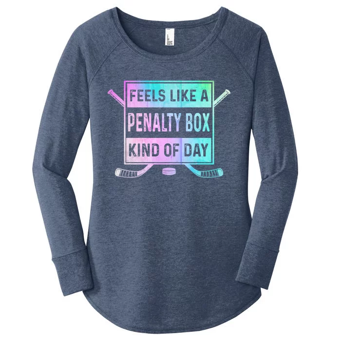 Feels Like A Penalty Box Kind Of Day Ice Hockey Hockey Fans Funny Gift Women's Perfect Tri Tunic Long Sleeve Shirt